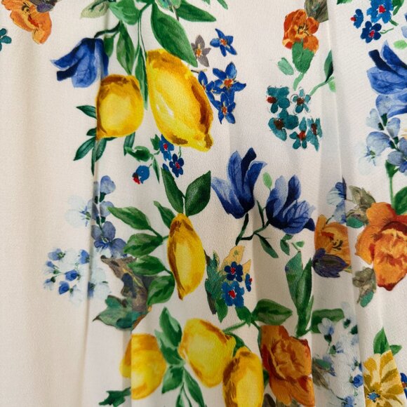 Sézane x Momoni Louella Lemon Floral Midi Skirt | Size 40 - Picture 5 of 6